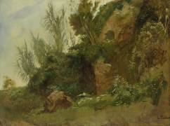 Landscape Study at Baths of Caracalla (Anselm Feuerbach) - Muzeo.com