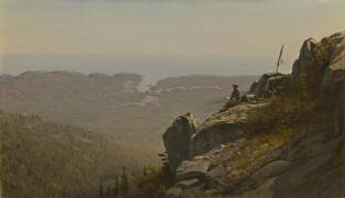 L'artiste faisant des croquis au Mont Desert (Sanford Robinson Gifford) - Muzeo.com