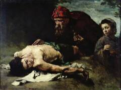 Le bon Samaritain (Théodule Ribot) - Muzeo.com