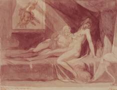 Le cauchemar quittant deux femmes endormies (Johann Heinrich Füssli) - Muzeo.com