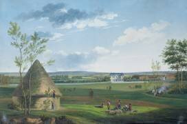 Le château d'Etry et le parc occupé par les cosaques en 1814 (J. Randon) - Muzeo.com