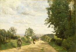 Le chemin de Sèvres. Vue sur Paris (Jean-Baptiste Camille Corot) - Muzeo.com