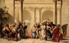 Le Christ et la femme adultère (Giandomenico Tiepolo) - Muzeo.com