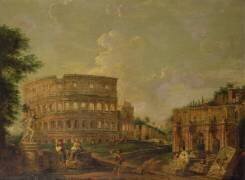 Le Colisée avec l'arc de Constantin (Giovanni Paolo Pannini) - Muzeo.com