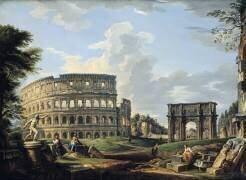 Le Colisée et l'arc de Constantin (Giovanni Paolo Pannini) - Muzeo.com