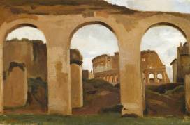 Le Colisée vu à travers les arcades de la Basilique de Constantin (Jean-Baptiste Camille Corot) - Muzeo.com