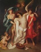 Le corps du Christ porté par les anges (Eugène Delacroix) - Muzeo.com