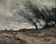 Le Coup de vent (Jean-Baptiste Camille Corot) - Muzeo.com