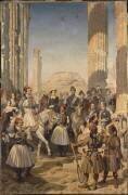 Le duc de Montpensier et sa suite visitant les ruines d'Athènes (Dominique-Louis Papety) - Muzeo.com