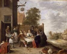 Le festin de l'enfant prodigue (David Teniers le Jeune) - Muzeo.com