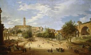 Le Forum romain et le Campidoglio vus depuis l'Arc de Constantin (Giovanni Paolo Pannini) - Muzeo.com