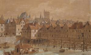 Le Grand Châtelet et le Pont aux Meuniers (Théodore-Joseph-Hubert...) - Muzeo.com