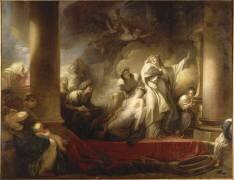 Le Grand prêtre Corésus se sacrifie pour sauver Callirhoé (Jean-Honoré Fragonard) - Muzeo.com