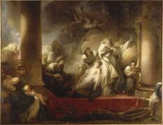 Le Grand prêtre Corésus se sacrifie pour sauver Callirhoé (Jean-Honoré Fragonard) - Muzeo.com