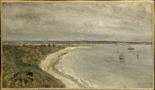 Le Havre. La Mer vue du haut des falaises. (Jean-Baptiste Camille Corot) - Muzeo.com