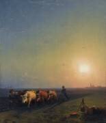 Le labour dans les champs (Ivan Aivazovsky) - Muzeo.com