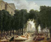 Le Louvre et les jardins de l'Infante (Hubert Robert) - Muzeo.com