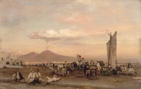 Le Môle de Naples (Oswald Achenbach) - Muzeo.com