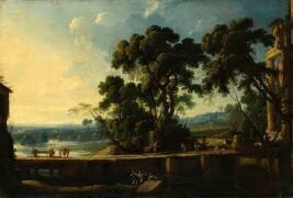 Le Mois d'avril, pêcheur et chasseurs (Pierre Antoine Patel) - Muzeo.com