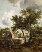 Le Moulin à eau (Meindert Hobbema) - Muzeo.com
