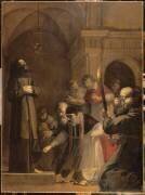 Le Pape Nicolas V, en 1449, se fait ouvrir le caveau de saint François d'Assise (Laurent de La Hyre) - Muzeo.com