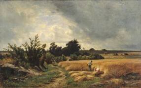 Le plateau d'Ormesson - Un chemin à travers le maïs (Louis Français) - Muzeo.com