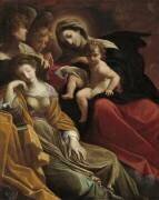 Le rêve de Sainte Catherine d'Alexandrie (Lodovico Carracci) - Muzeo.com