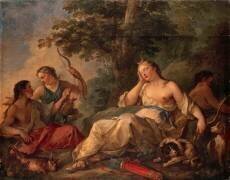 Le Repos de Diane (Charles Joseph Natoire) - Muzeo.com