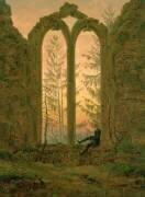 Le reveur ou les ruines d'Oybin en Allemagne (Caspar David Friedrich) - Muzeo.com