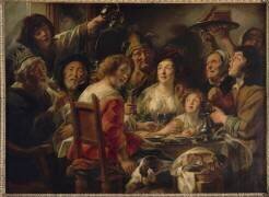 Le roi boit ou le tirage de la fève de l'Epiphanie (Jacob Jordaens) - Muzeo.com