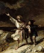 Le roi Lear et le fou dans la tempête (Louis Boulanger) - Muzeo.com