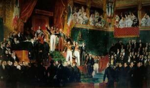 Le roi Louis-Philippe prête serment de maintenir la Charte de 1830 (Eugène Devéria) - Muzeo.com