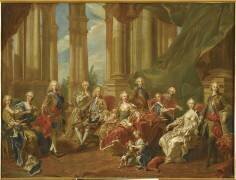 Le roi Philippe V d'Espagne et sa famille, esquisse (Louis-Michel van Loo) - Muzeo.com