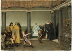 L'éducation des enfants de Clotilde et Clovis (Lawrence Alma-Tadema) - Muzeo.com