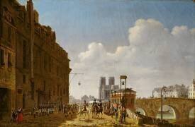 L'Empereur Napoléon visitant le marché de l'eau-de-vie du Quai Bercy le 8 février 1811 (Etienne Bouhot) - Muzeo.com