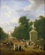 L'entrée des Champs-Elysées en 1830 (Eustache Francois Duval) - Muzeo.com