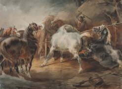 Les chevaux de combat (Théodore Géricault) - Muzeo.com