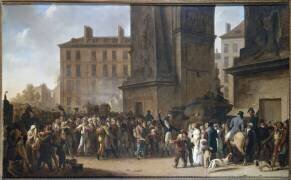Les conscrits de 1807 défilant devant la porte Saint-Denis (Louis-Léopold Boilly) - Muzeo.com