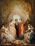 Les dames sociétaires de la Comédie-Française en 1855 (Faustin Besson) - Muzeo.com