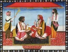 Les deux fils du Maharaja Gulab Singh (1792-1857) de l'etat du Jammu-et-Cachemire : Udham Singh (mort en 1840) et Sohan Singh (mort en 1844) (anonyme) - Muzeo.com
