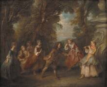 Les enfants jouent en plein air (Nicolas Lancret) - Muzeo.com