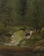 Les Evergreens près de la cascade (Caspar David Friedrich) - Muzeo.com