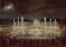 Les Grandes Eaux illuminées au bassin de Neptune à Versailles (Eugène Lami) - Muzeo.com