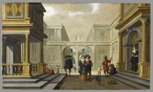 Les Joueurs de paume (Dirck van Delen) - Muzeo.com