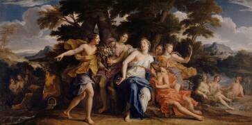 Les nymphes présentent une corne d'abondance à Amalthée (Noël-Nicolas Coypel) - Muzeo.com
