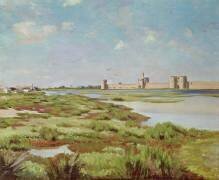 Les remparts d'Aigues-Mortes (Frédéric Bazille) - Muzeo.com