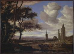 Les ruines de l'abbaye d 'Egmont (Salomon van Ruysdael) - Muzeo.com