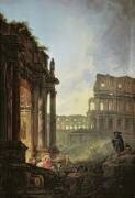 Les ruines romaines (Colisee et arc de Constantin) (Hubert Robert) - Muzeo.com