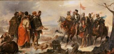 Levée du siège de Metz, janvier 1553, François de Lorraine, duc de Guise mène l'opération (Eugène Devéria) - Muzeo.com