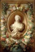 L'impératrice Eugénie dans une niche entourée de guirlandes de fleurs et de feuillages (Pierre-Victor Galland) - Muzeo.com